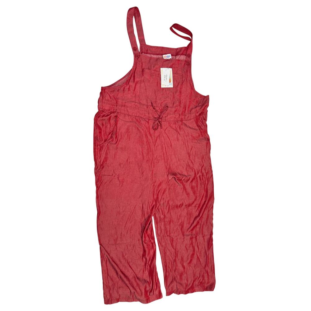 LuLaRoe Juliet Solid Red Adjustable Overalls Women's Large New With Tags